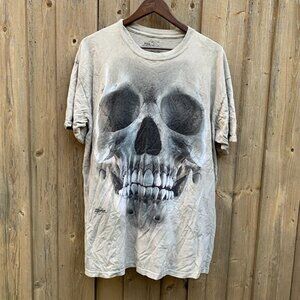 2013 The Mountain Skull Print Graphic T Shirt Xl